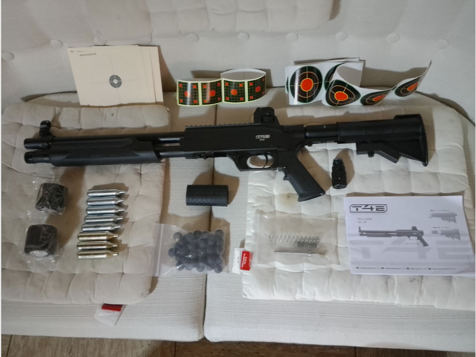  Walther T4E SG68 Shotgun co2 Druckluftgewehr Pumpgun Ram Home Defense Gewehr cal .68 Paintball Makierer + Export kit