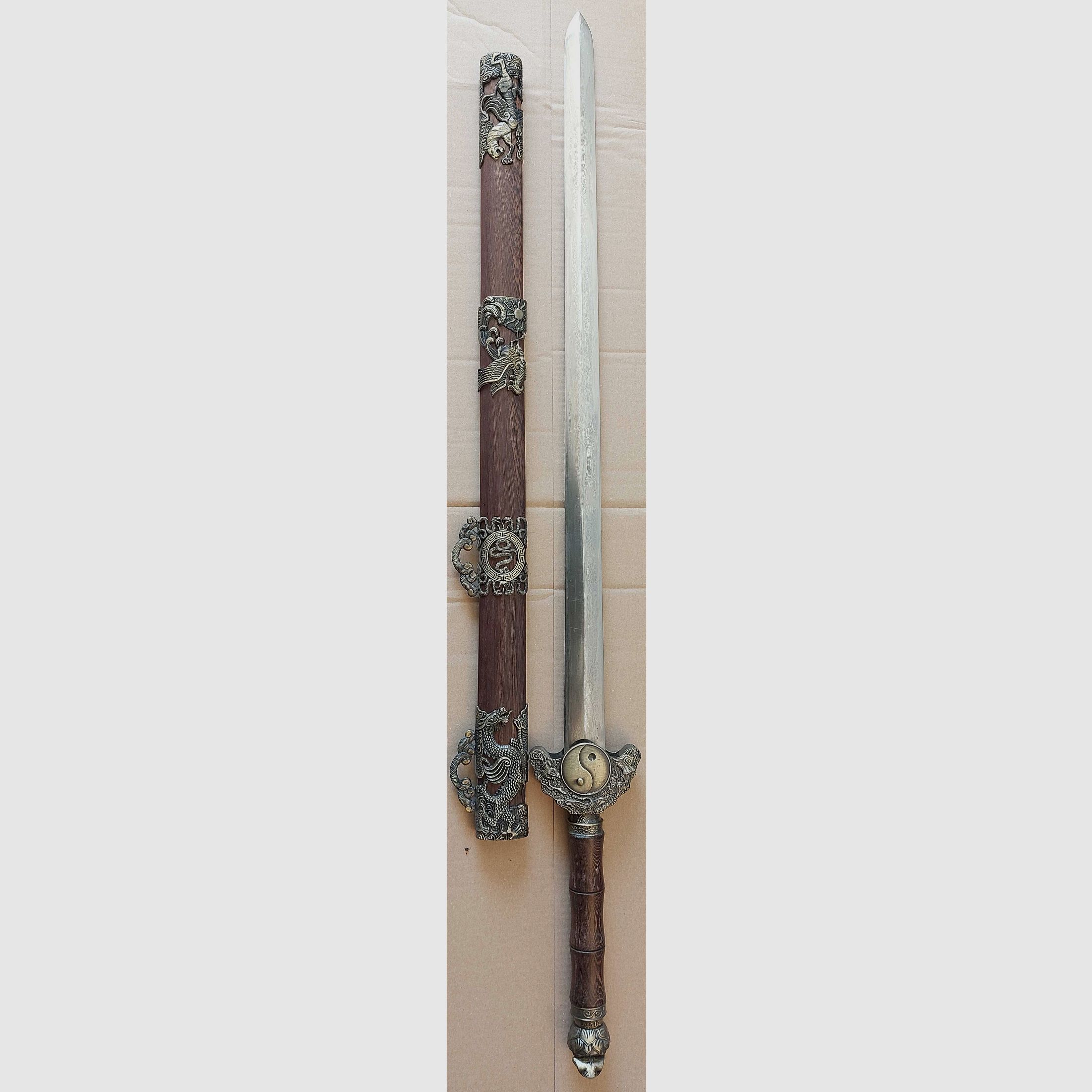 Épée de Tai Chi Jian avec lame en damas