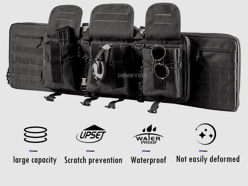 Taktische MOLLE-Waffentasche für 2 Gewehre – 600D Oxford – Rucksack & Tasche – 95 cm / 116 cm – Airsoft, Jagd, Schießsport