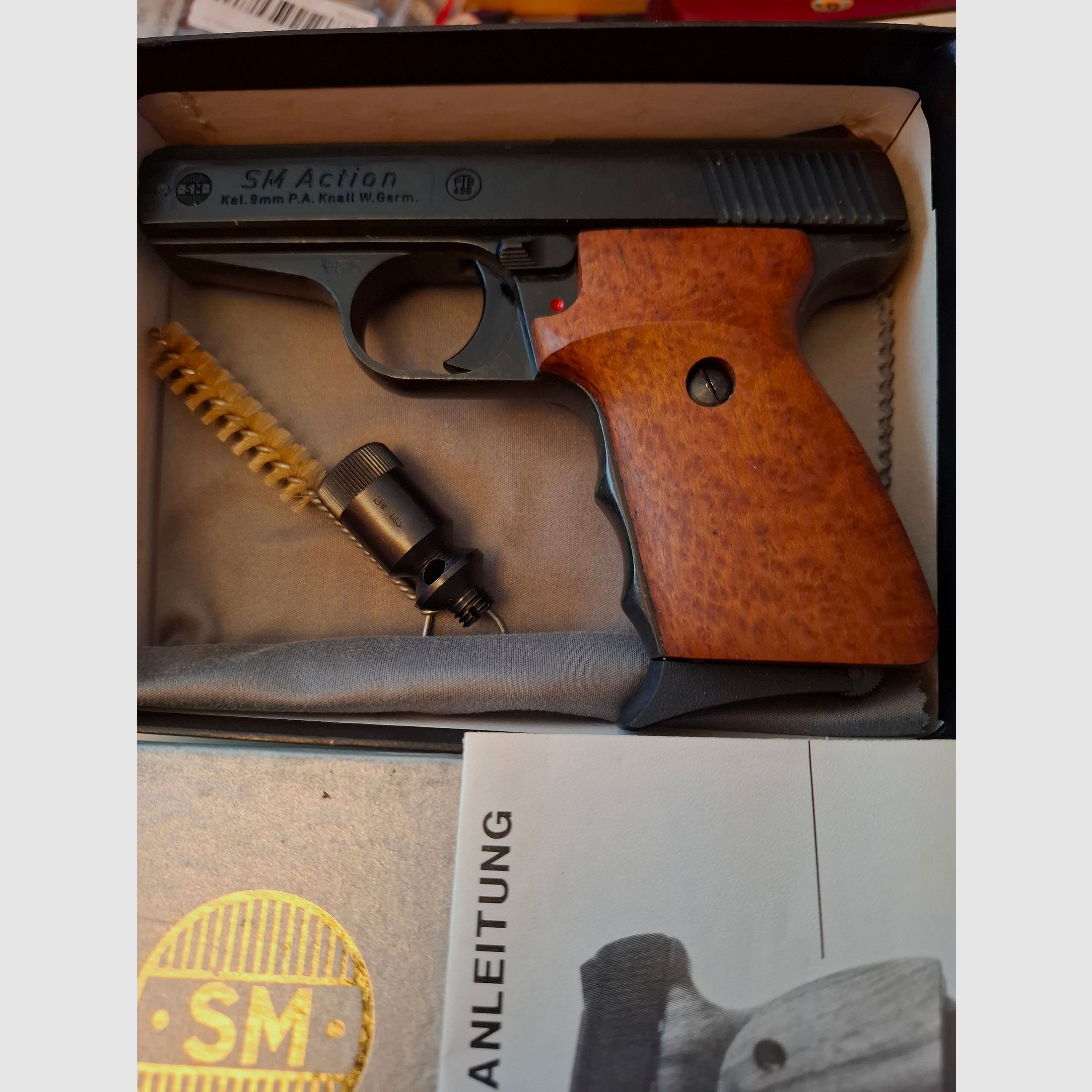 Rarität" SM Action 9mm P.A.K. PTB 496
