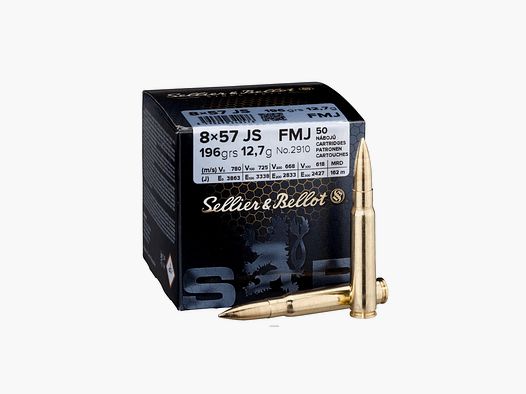 S&B 8X57IS Vollmantel 12,7g/196grs 50Stk