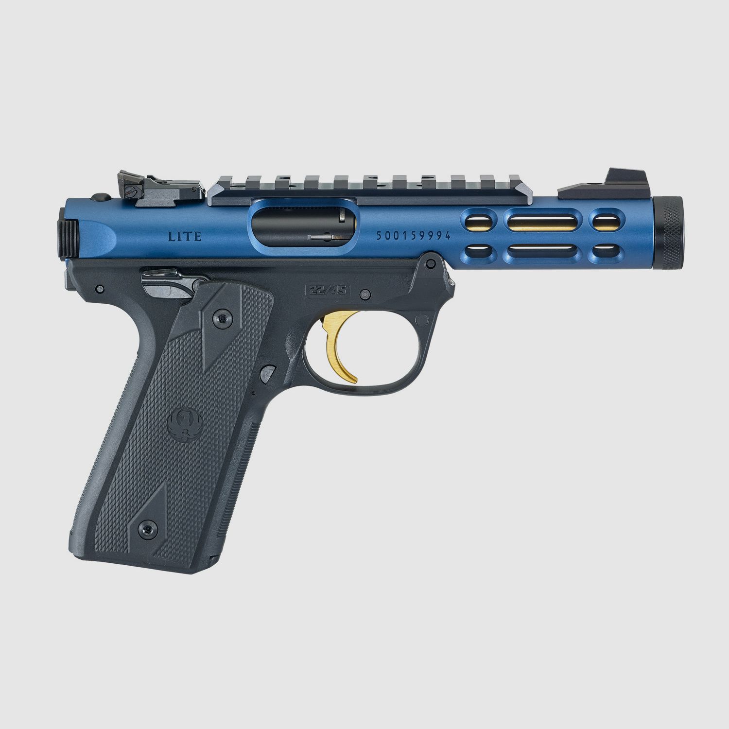 PISTOLET RUGER MARK IV 22/45 LITE .22 LR 4,4"/11,18CM KOBALT KINETIC SLATE ANODIZED 1/2"-28