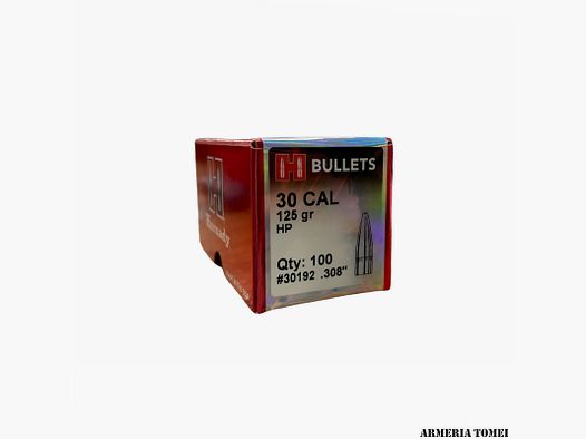 PRAWDZIWE KULE DO PRZEBUDOWY – HORNADY 30 KAL 125gr HP (100 SZT) .308″ -30192