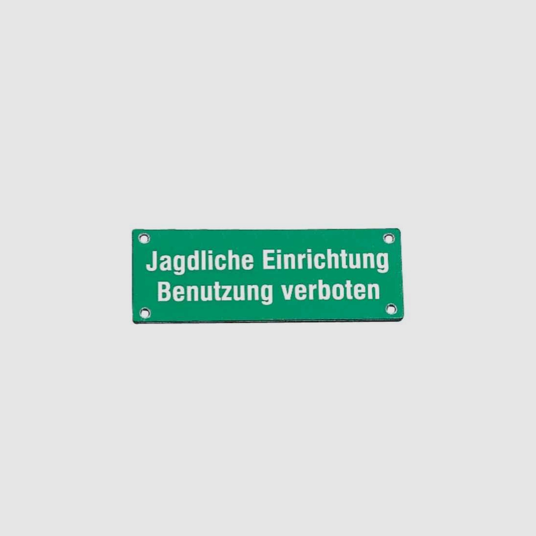 Hochsitzschild Jagdliche Einrichtung, Leichtmetall, 8x3 cm