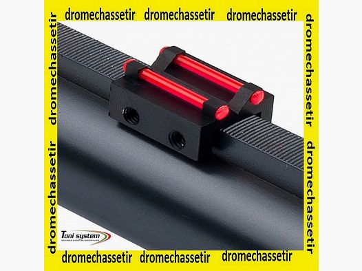hausse a fixer sur bande ventilée de 8 à 10mm avec 2 fibres rouge fluo