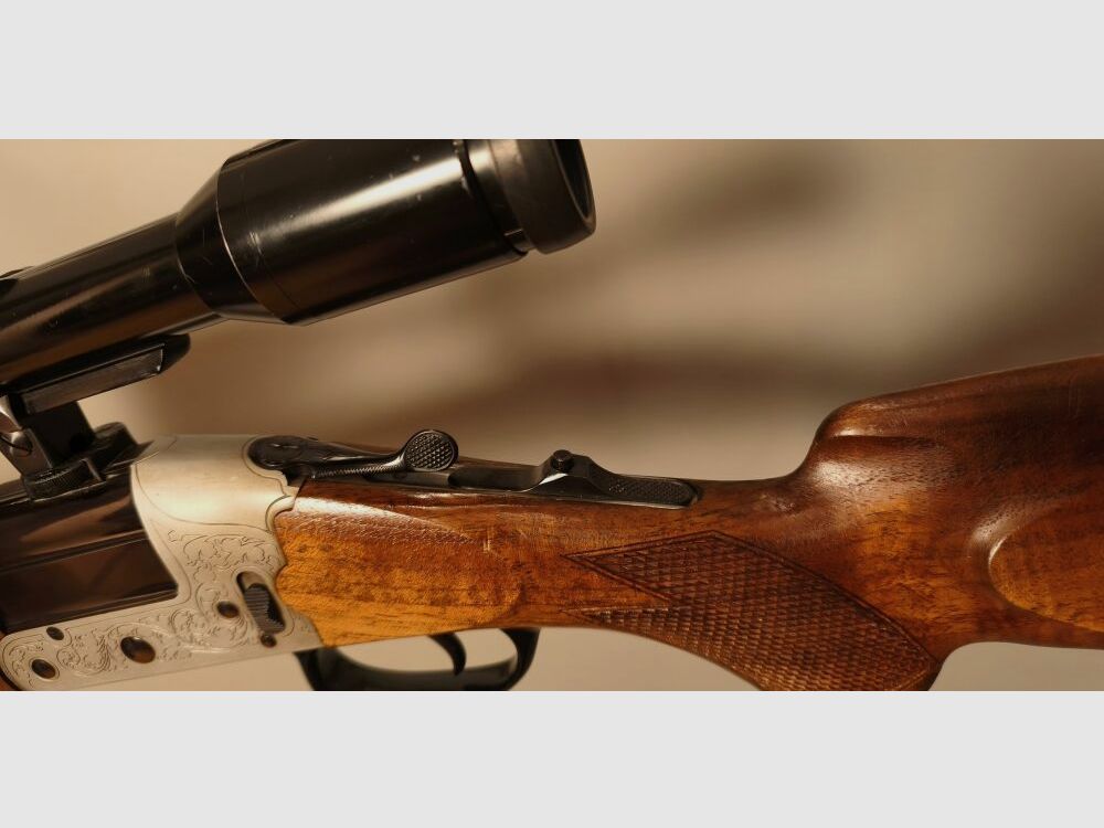 Heym 22S BBF Bockbüchsflinte .222RemMag 16/70 mit Swarovski 8x56 Zielfernro .222RemMag;16/70