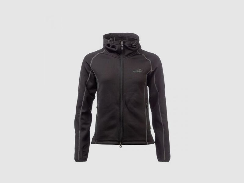 Arrak Damen Kapuzenpullover Powerfleece Schwarz 36