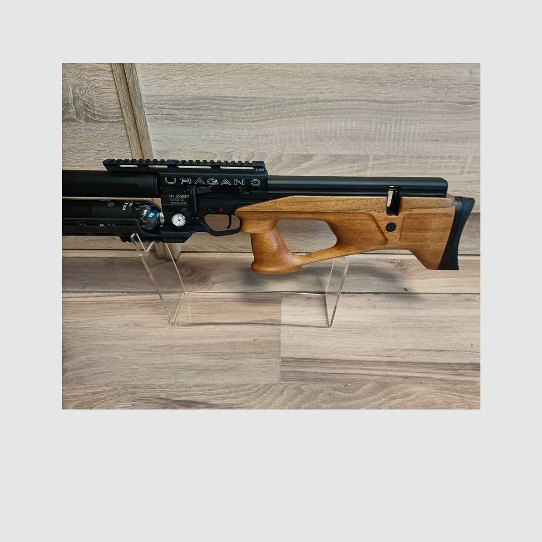 Wiatrówka PCP AIRGUN TECHNOLOGY URAGAN 3 – lufa 700mm.- Orzech, zdjęcie 3 z 5