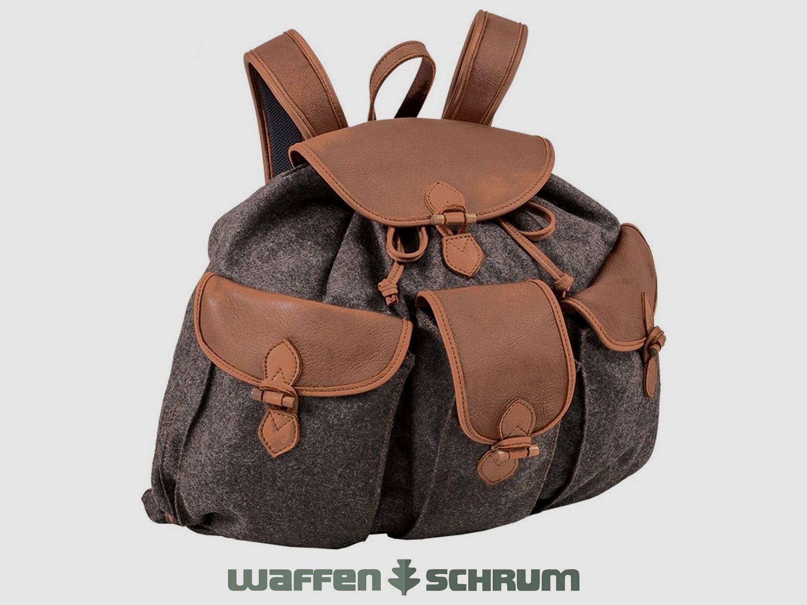 AKAH Rucksack Loden de Luxe Grau / Elchleder 30l
