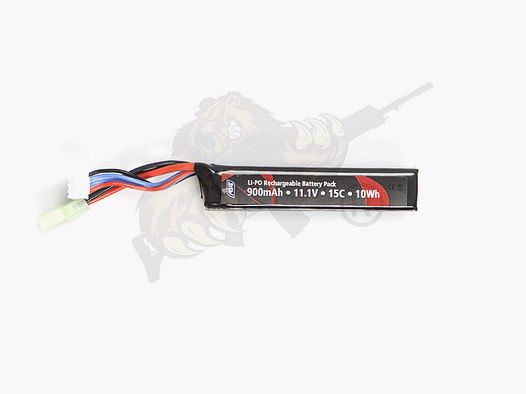 LiPo 11.1V 900mAh 15C Stock Tube Type - Mini Tamiya - Strike Systems