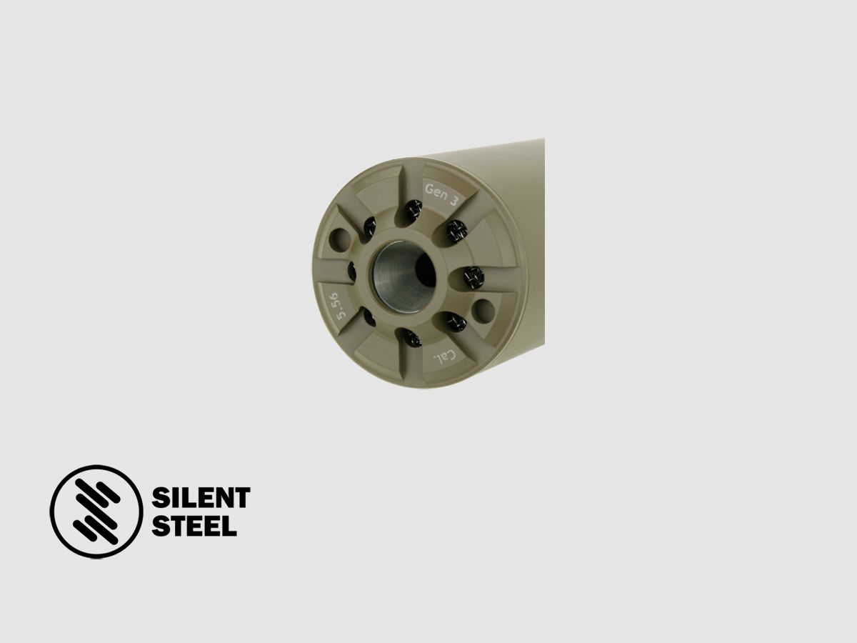 SILENT STEEL Compact Flow Streamer QDB 5.56 FDE, afbeelding 2 van 3