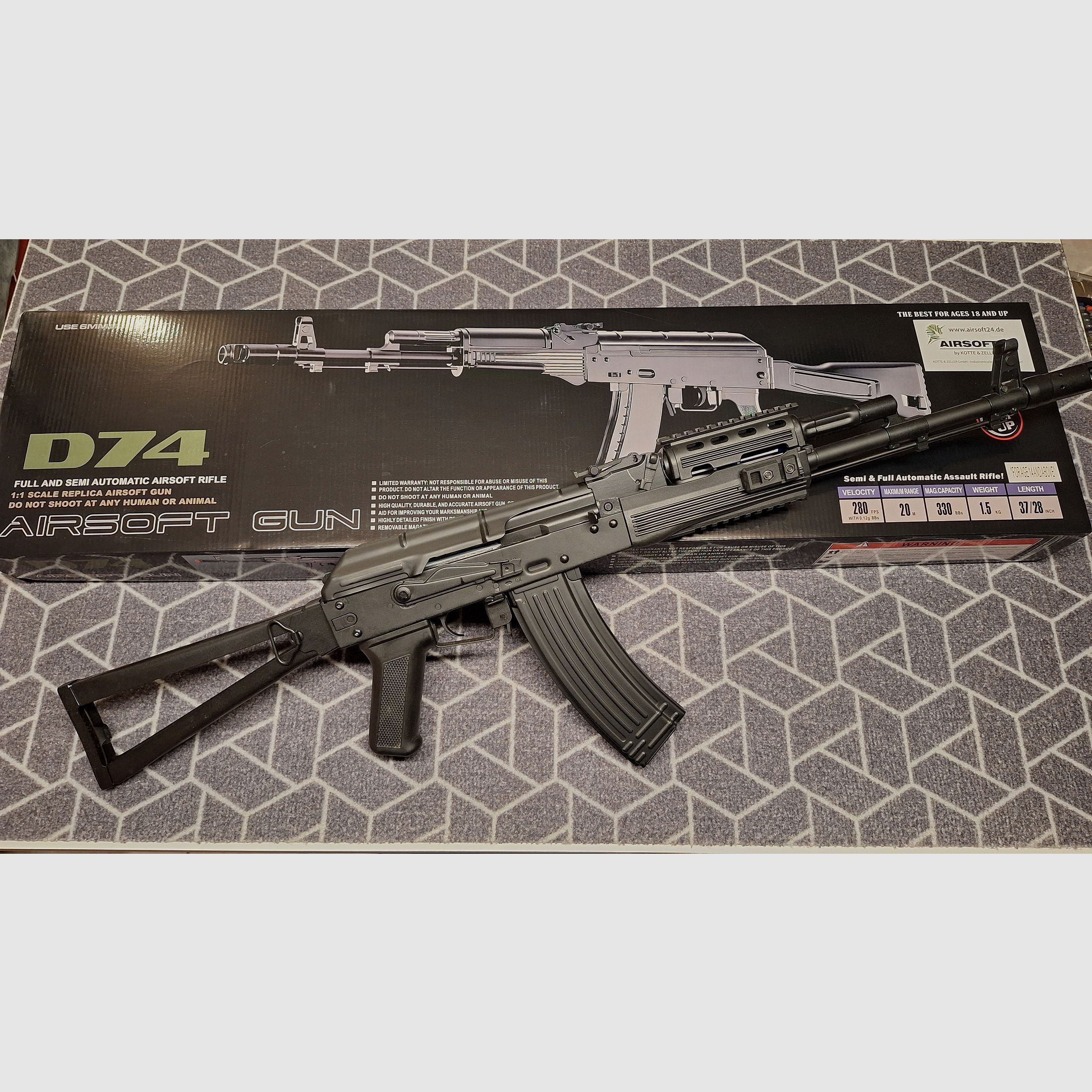 AK74 D74 Airsoft AEG 6mm BB - NEU!