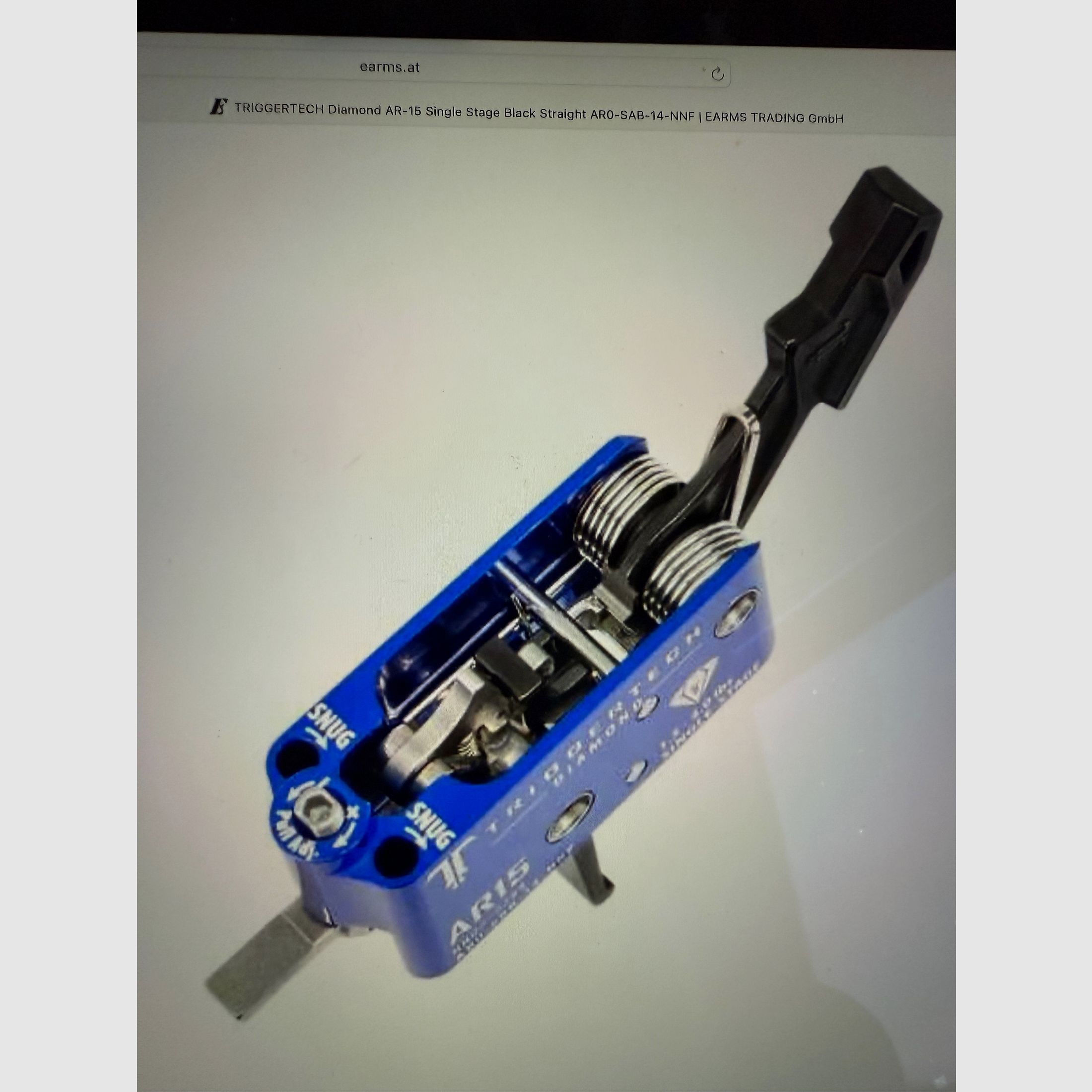 TRIGGERTECH Black Diamond Single Stage AR 10 Match Abzug 1.5 TO 4.0 LBS Für Oberland, Hänel, Schmeisser, AR 15, AR 10