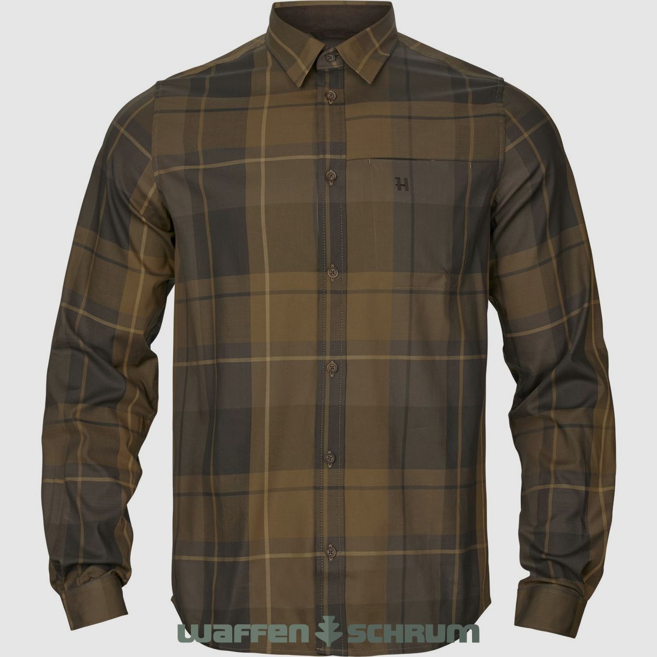 Chemise Härkila Akse à carreaux vert saule