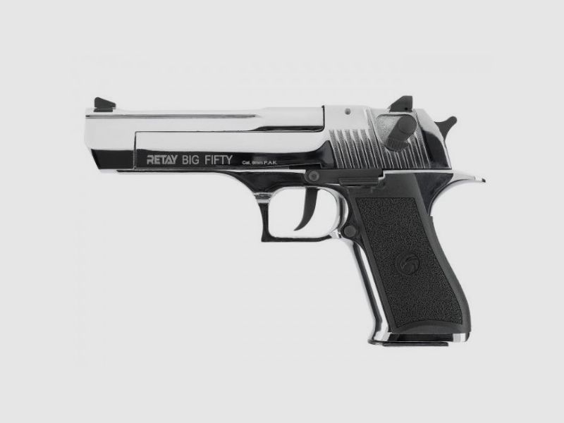 RETAY BIG FIFTY - 9 MM P.A.K. SCHRECKSCHUSSPISTOLE - CHROME