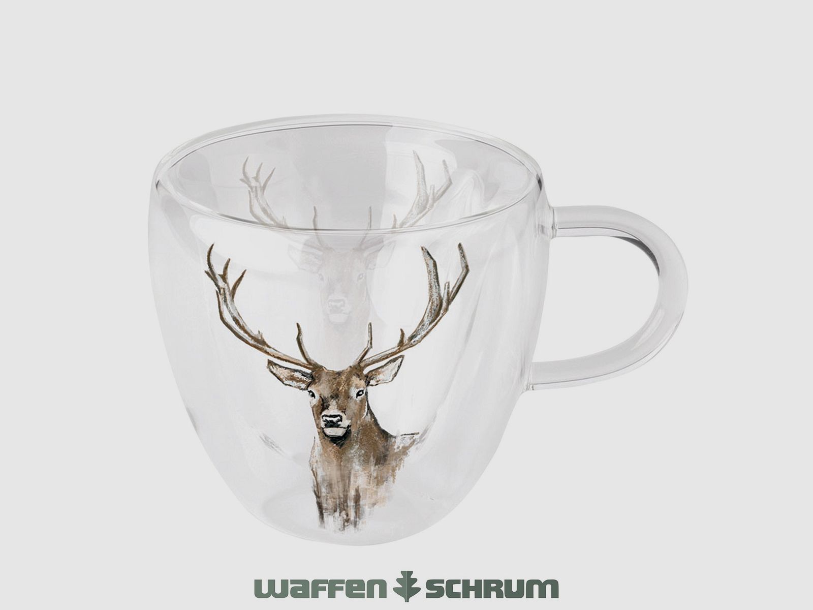 AKAH glass cup red deer double-walled glass / 200ml