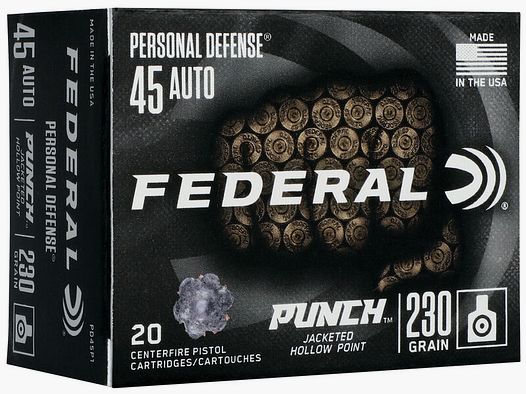 Federal Personal Defense Punch .45 ACP 230GR JHP 20 cartucce