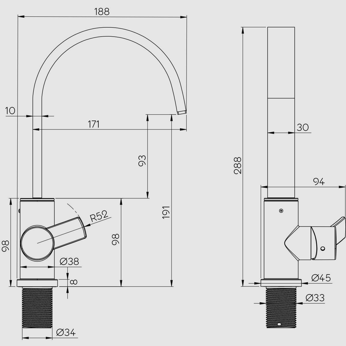 Einhebelmischer Keramik Contur S90, Bild 1 von 4