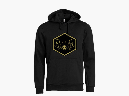 Basic Hoody "Jakt i blodet" Unisex Black - S