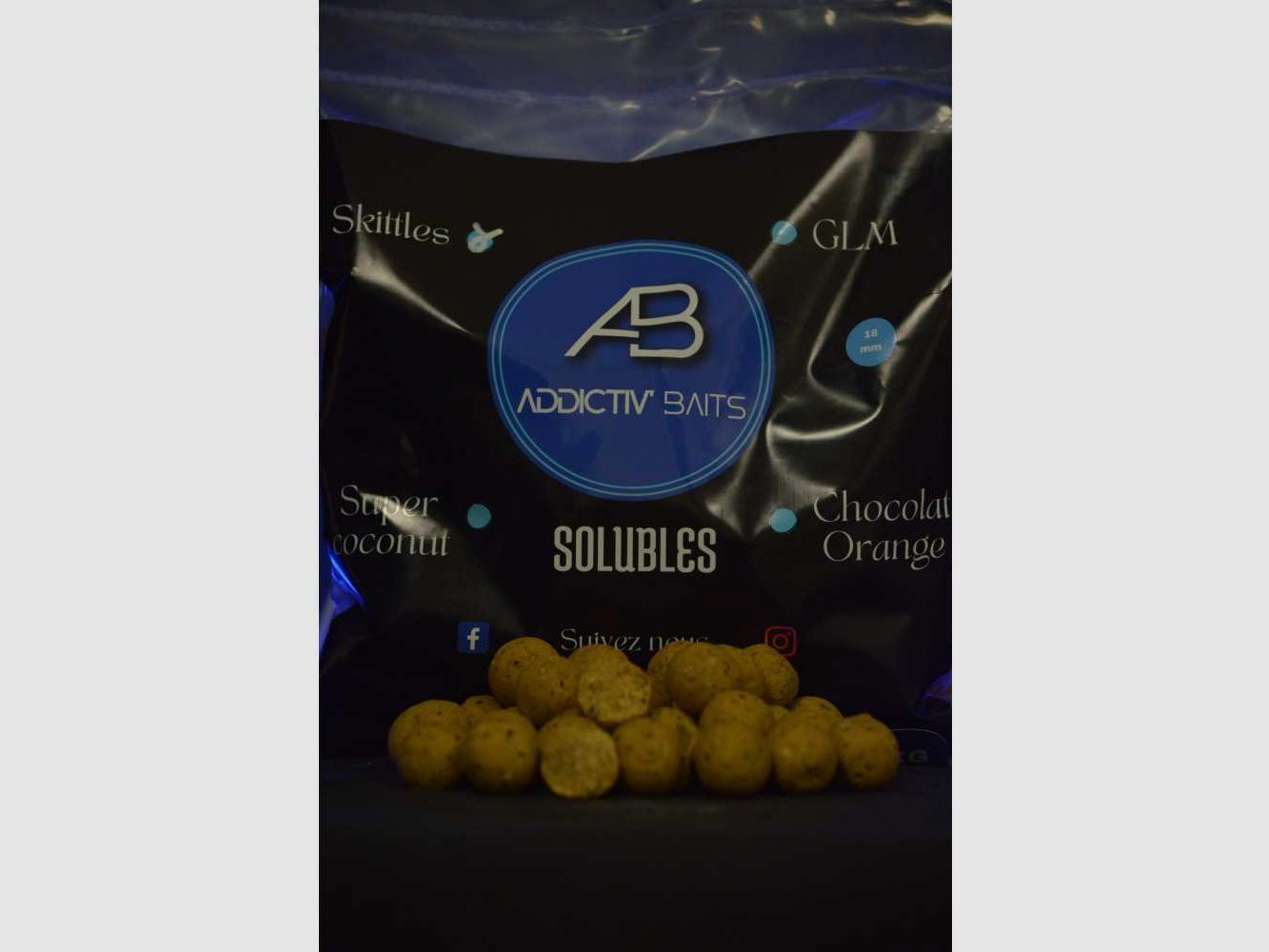 Addictiv' Baits lösliche Boilies Skittles 20mm