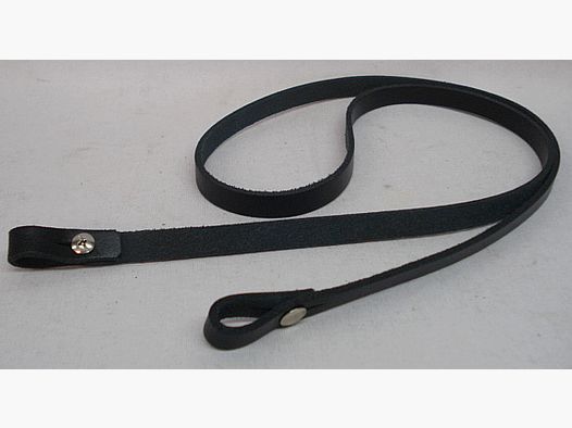 Lederriemen schwarz - 1 m Länge, 1cm breite