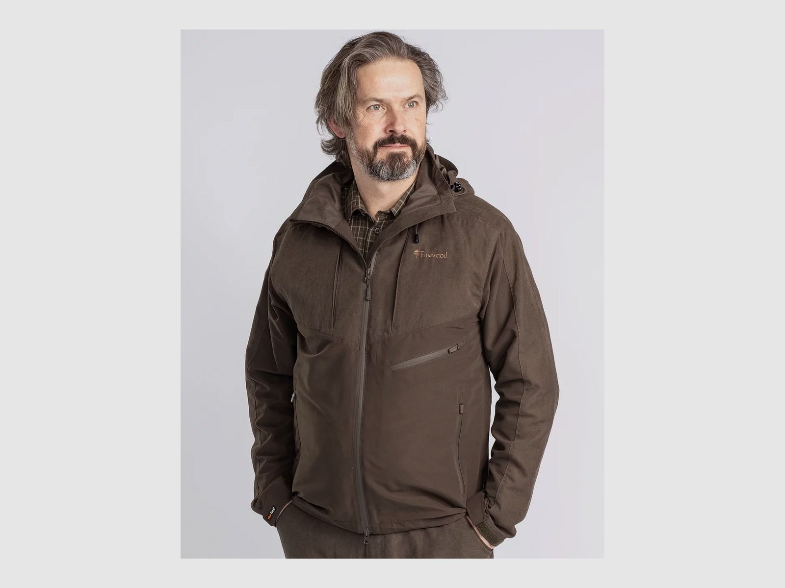 PINEWOOD CARIBOU HUNT EXTREME JACKET SUEDE BRAUN, Bild 3 von 4