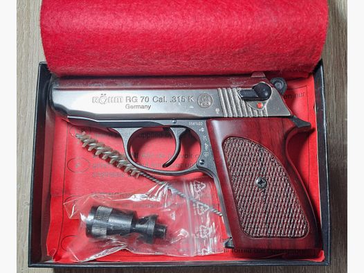 Orig. Röhm RG 70 "Ladystar" / .315 knall / PTB 753 Bicolor mit Holzgriffen!