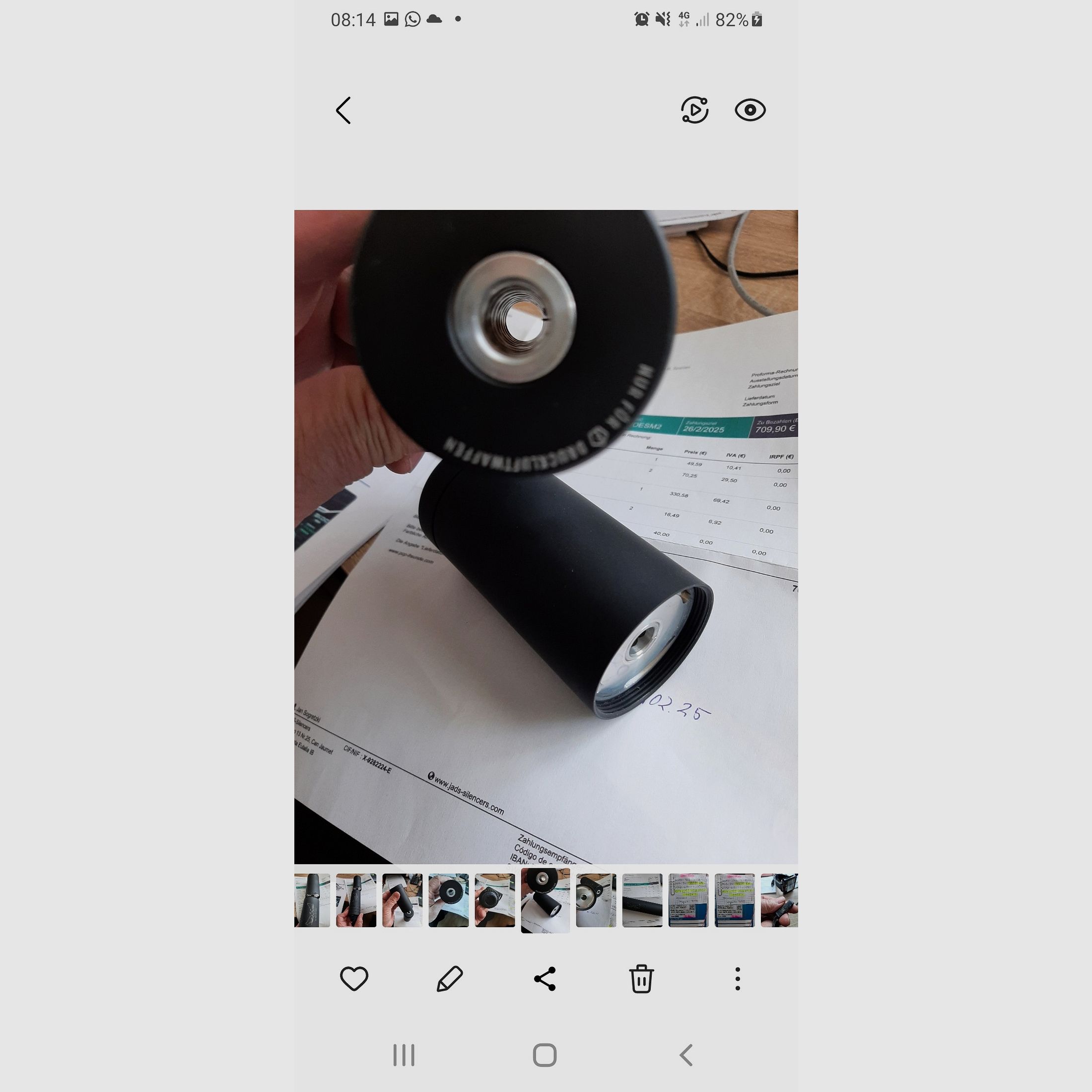 Geluiddemper JADS Waldkauz V4 Kaliber 9 mm/35 voor F wapens