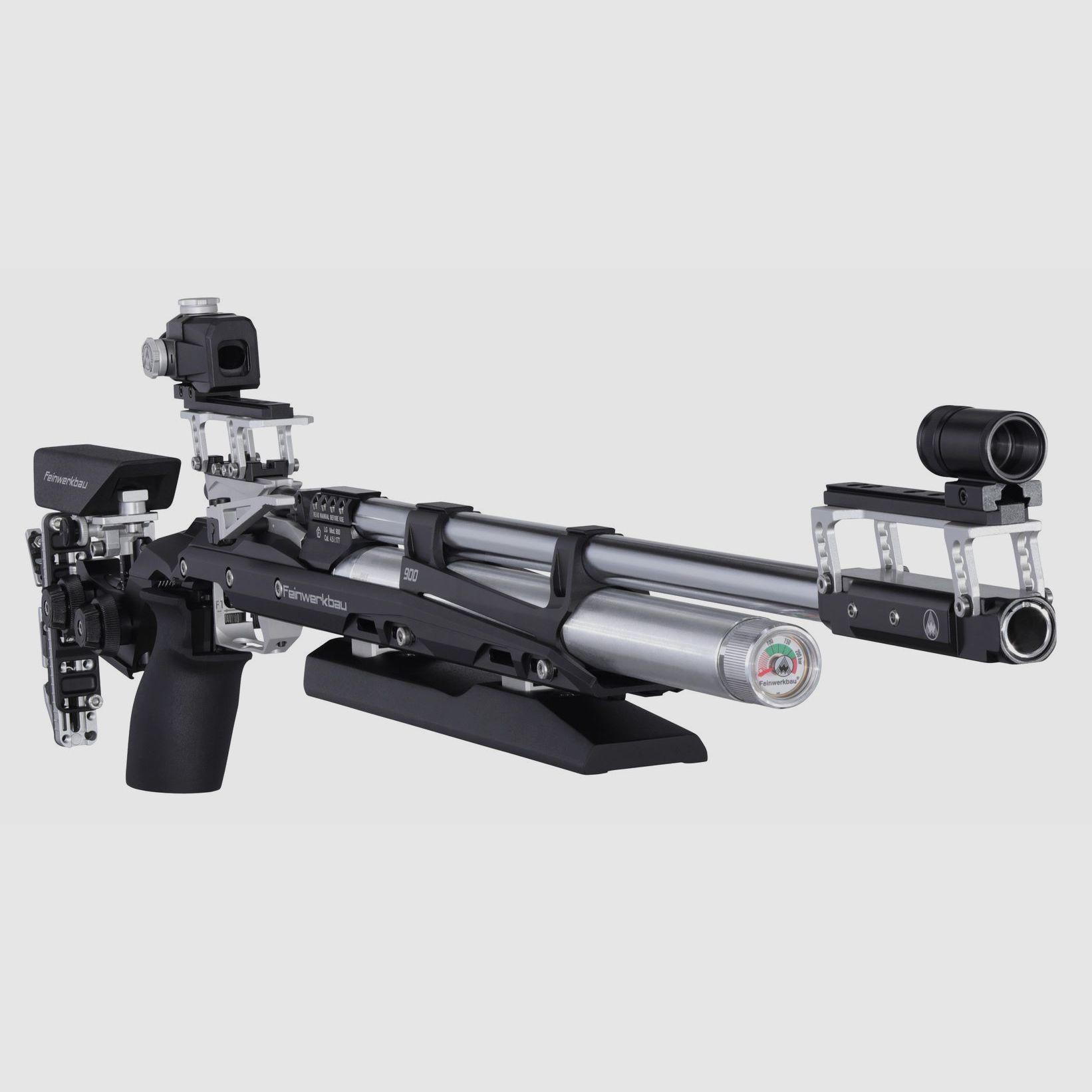Feinwerkbau 900 Alu Auflage m. Griffleiste Silber rechts Griff Gr. M Luftgewehr Match, Bild 3 von 3