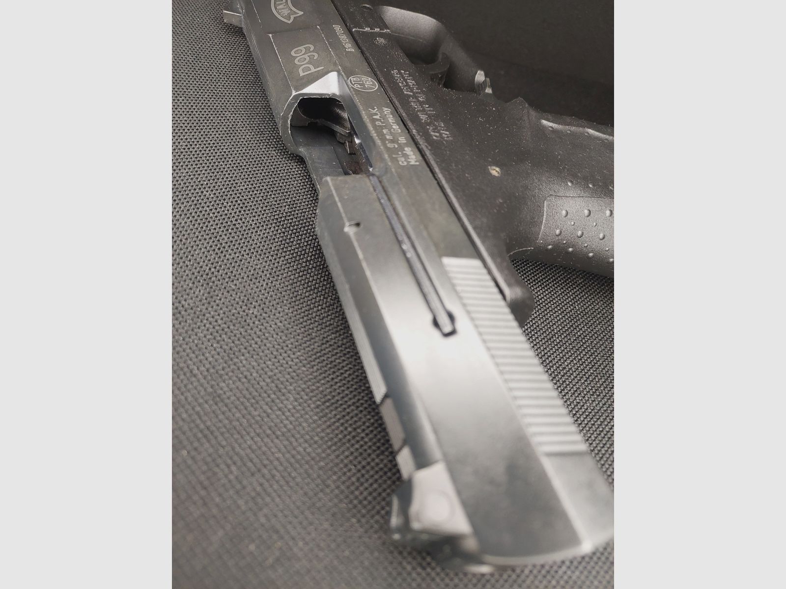 Walther P99 Schreckschuss Pistool 9mm P.A.K. (PTB 762) P 99 met Coptex Holster