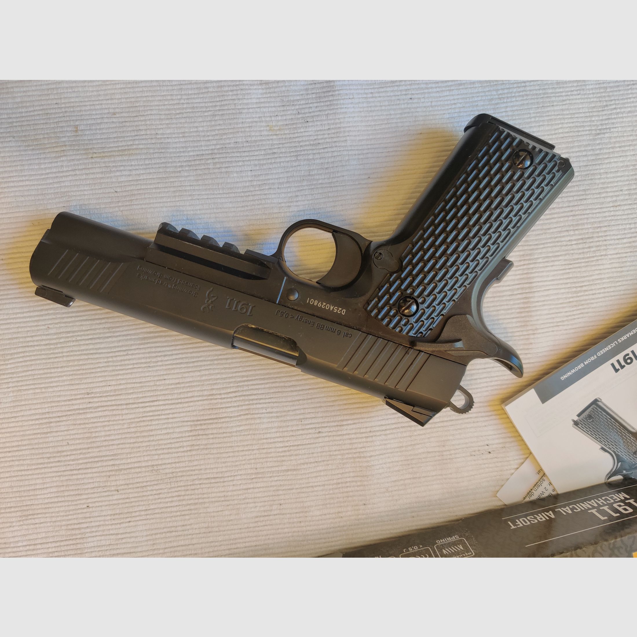 Browning 1911 Airsoft Metalen Slide 0,5 J NIEUW 2 Jaar Garantie