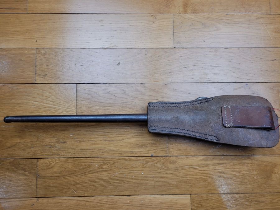 Seltene und schöne Lebel S102(f) Bajonett – Quillon – nachbearbeitet und blued – Wehrmacht Wiederverwendung – mit Scheide – sehr guter Zustand, Bild 6 von 10