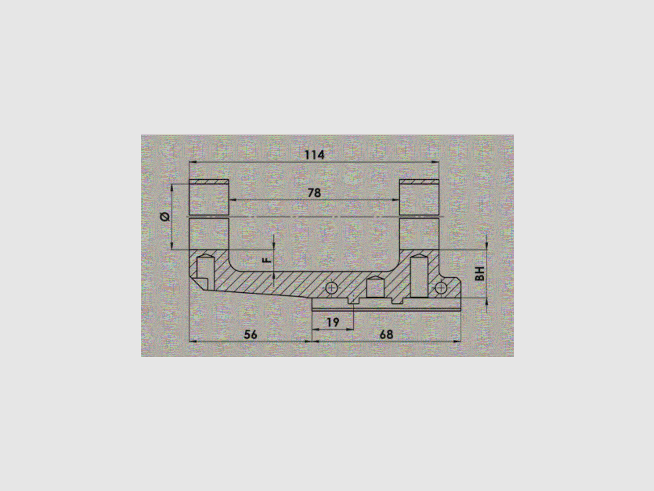 ERATAC Blocco ultraleggero montaggio allungato, Ø30mm, senza inclinazione anteriore, Picatinny, fissaggio con viti Torx