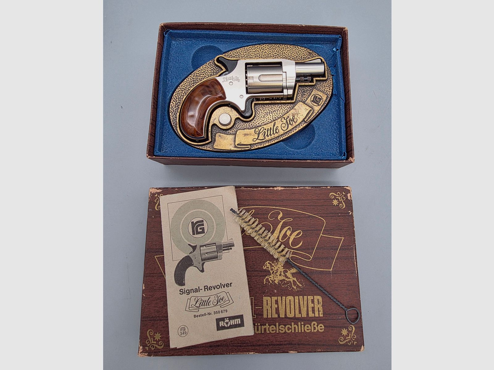 Röhm Little Joe met ceintuurgesp cal. 6mm Flobert in OVP PTB 349