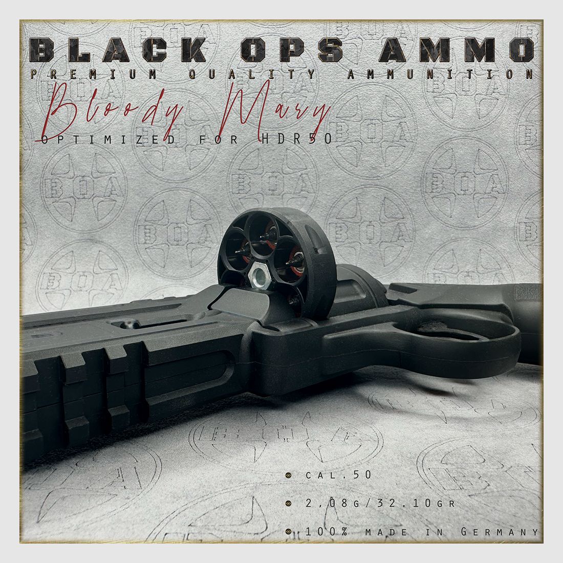 18x + 2 Bloody Mary BLACK OPS AMMO HDR 50 TR cal.50 Munition T4E Umarex HDR50 TR50