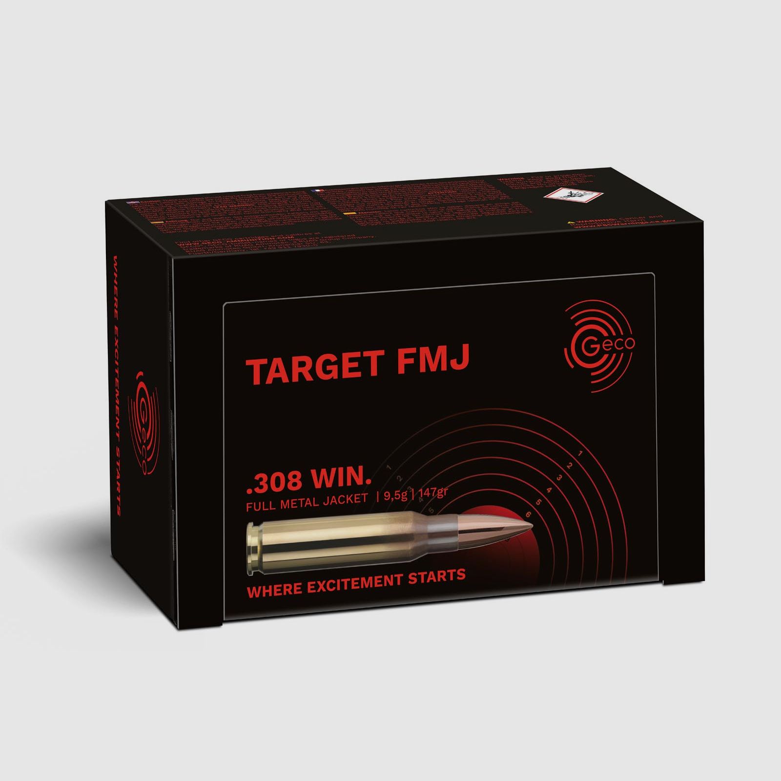 Geco .308Win Target FMJ 9,5g - 146gr 50er Pck.