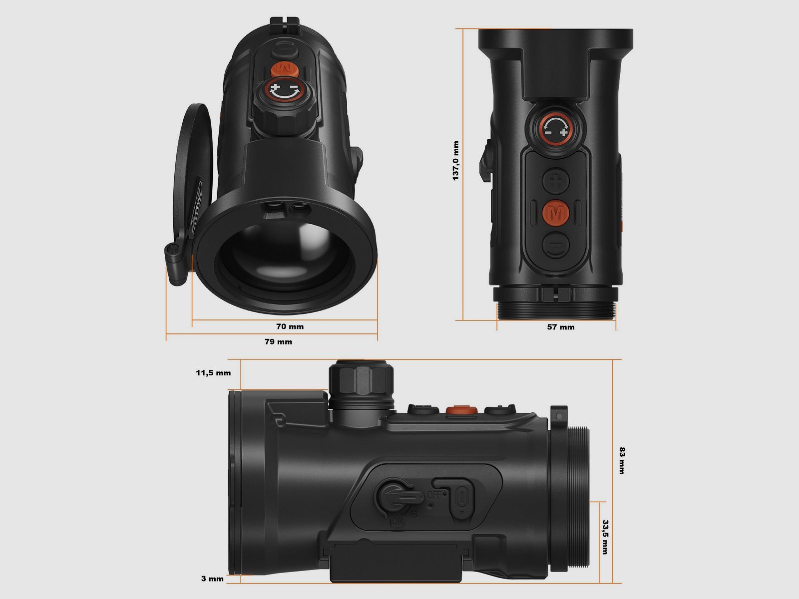 ThermTec Hunt 650L Pro thermal imaging attachment with LRF