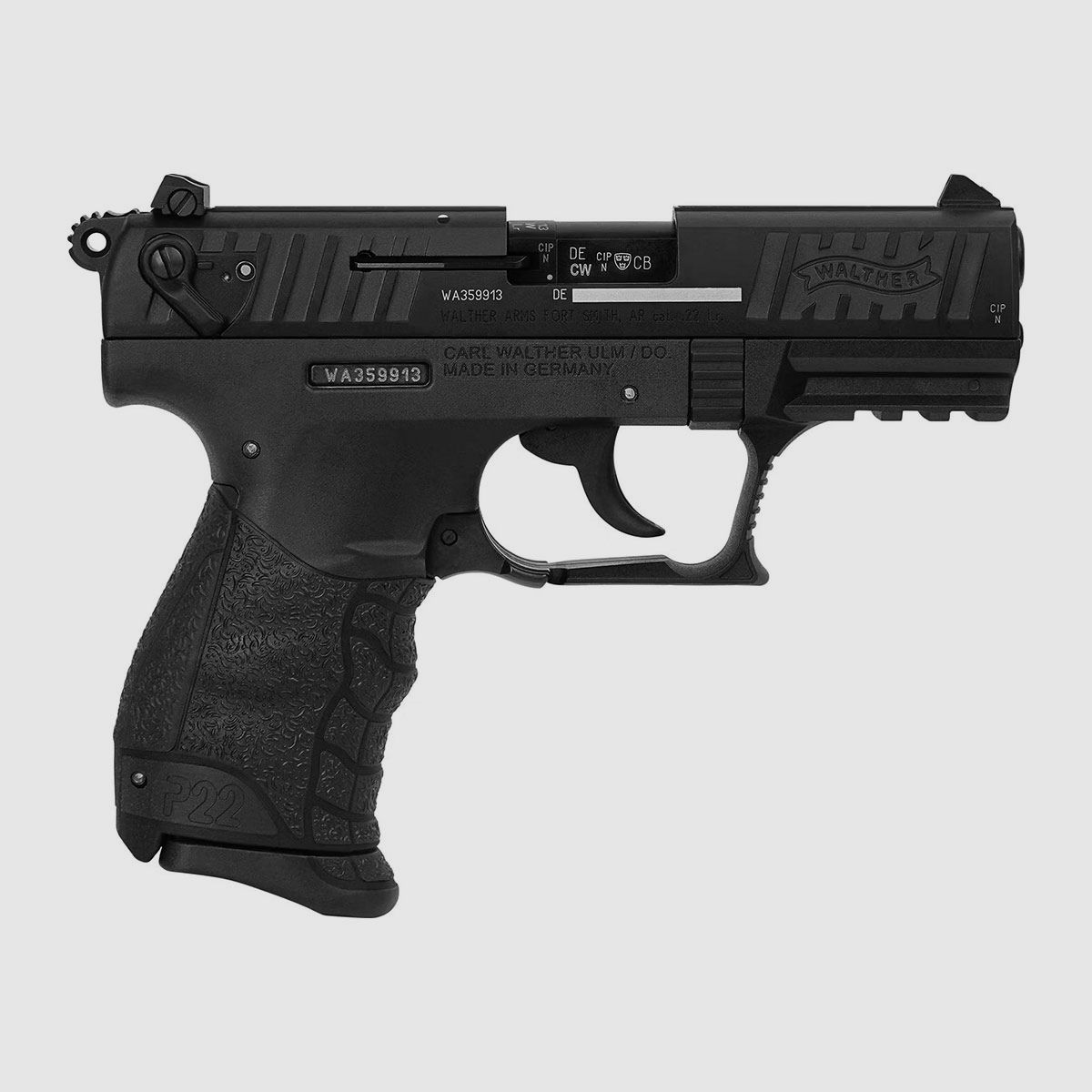 PISTOLA – WALTHER – SEMIAUTO P22Q 3,42″ BLACK .22LR BRASILò 10 ROUNDS, immagine 1 di 2