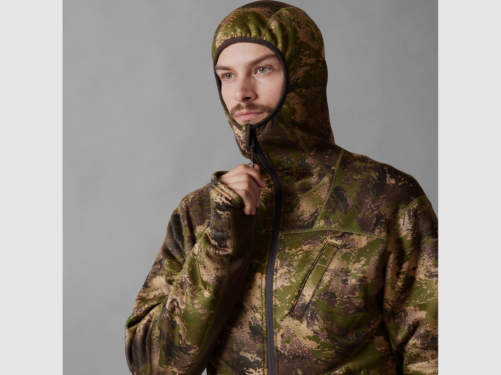 Härkila Deerstalker sweat à capuche en polaire camouflage Axis MSP Forest, image 3 sur 12