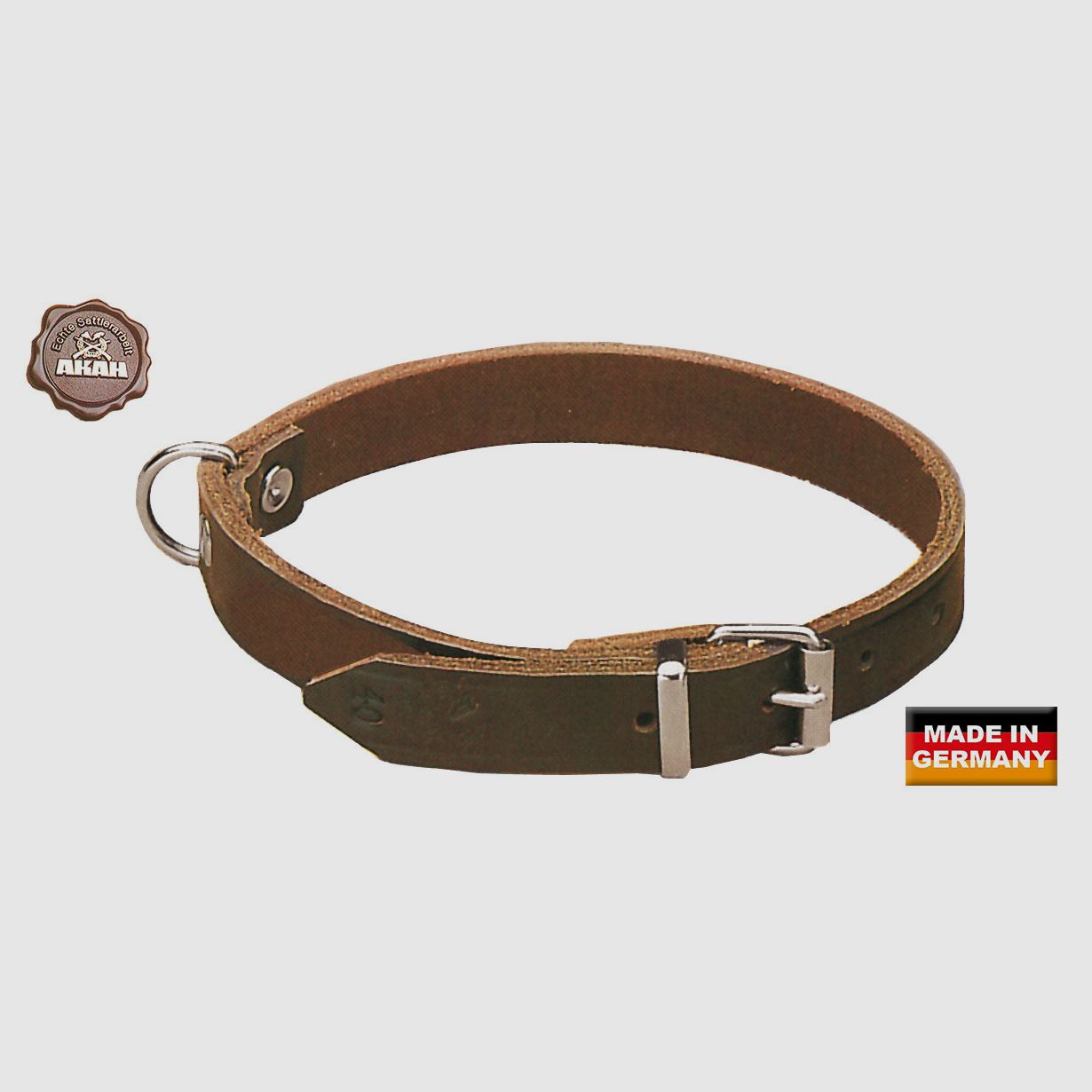 Collier AKAH riveté en cuir de selle