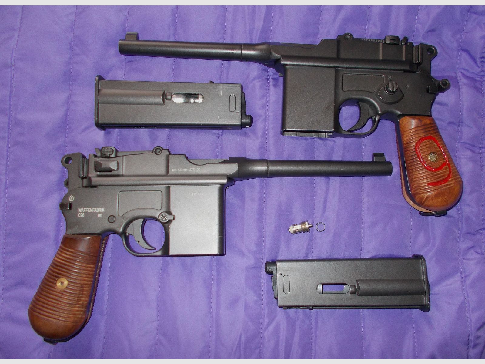 2x UmarexLegends C96 4.5mm BB CO2 Blowback with WOOD GRIPS