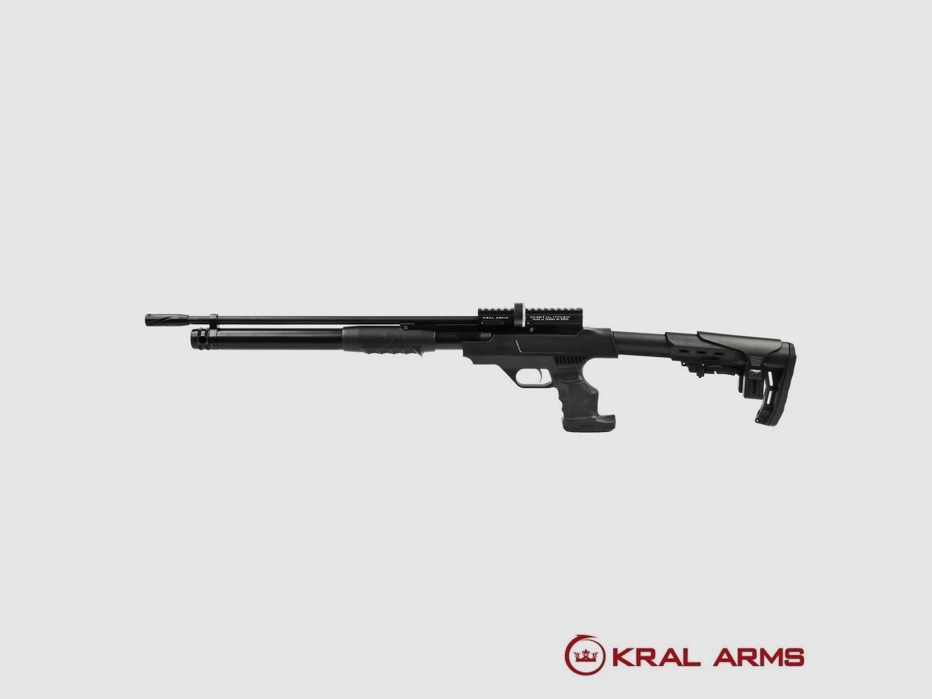 PCP Carbine KRAL Puncher Rambo Pump Action Black. Cal. 5.50 mm – 24 Joules