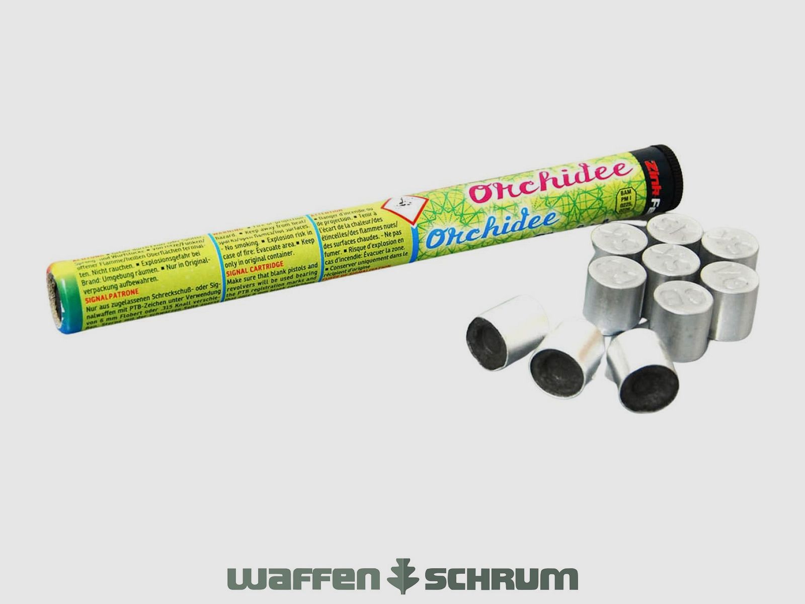 Zink Signalsterne - Orchidee 15mm 10er Rolle mit Silberschweif und bunte Farbperlen