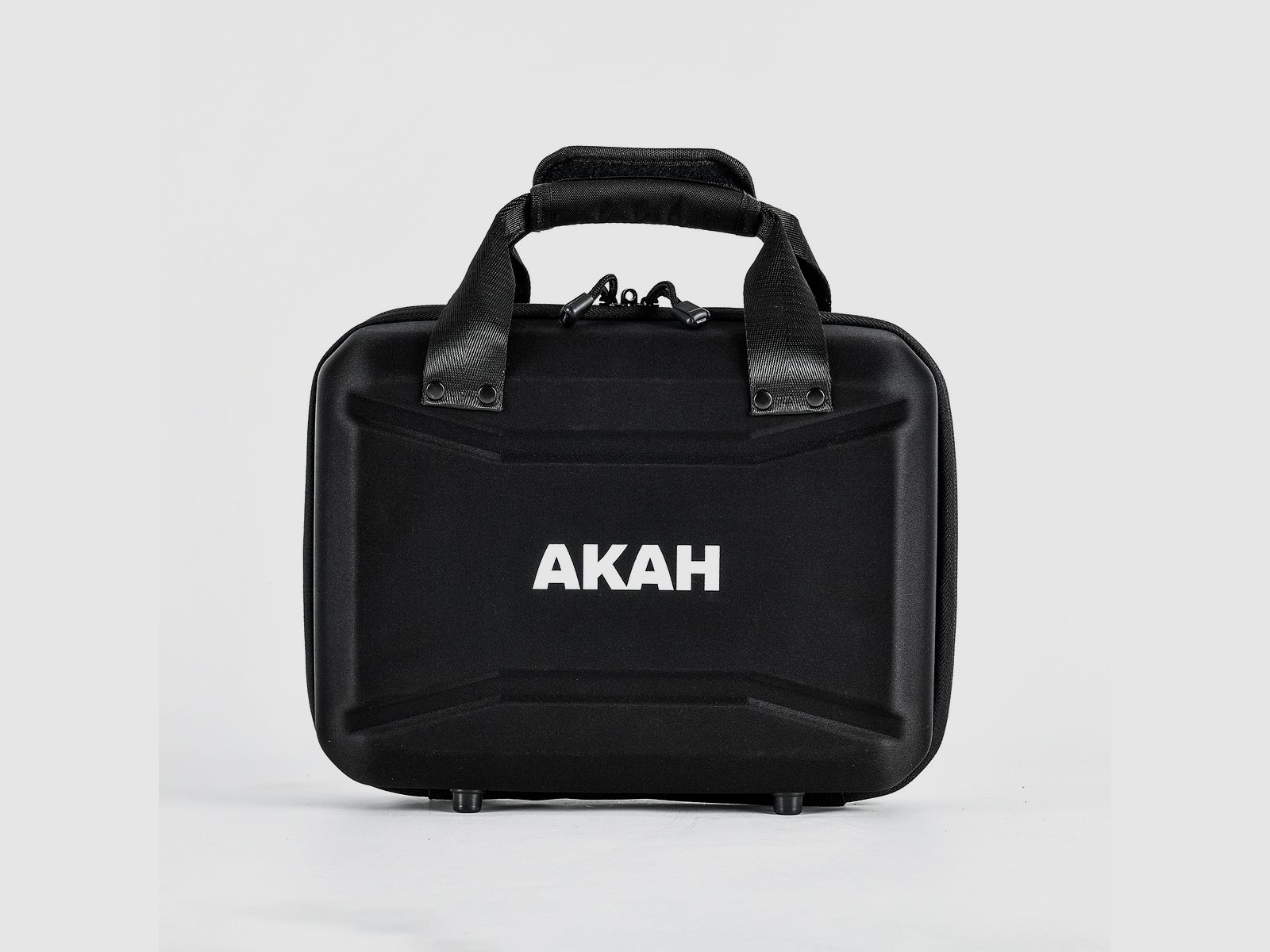 AKAH Hardcase Kurzwaffenkoffer – Nylon/Noppenschaum, abschließbar – 30,5×22,5×10,5 cm – Schwarz