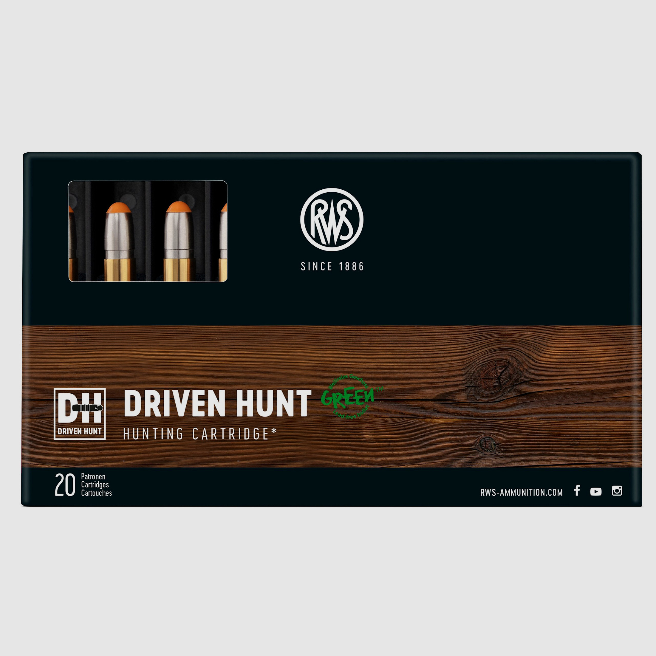 RWS Büchsenpatronen Driven Hunt .308 Win. 165 grains