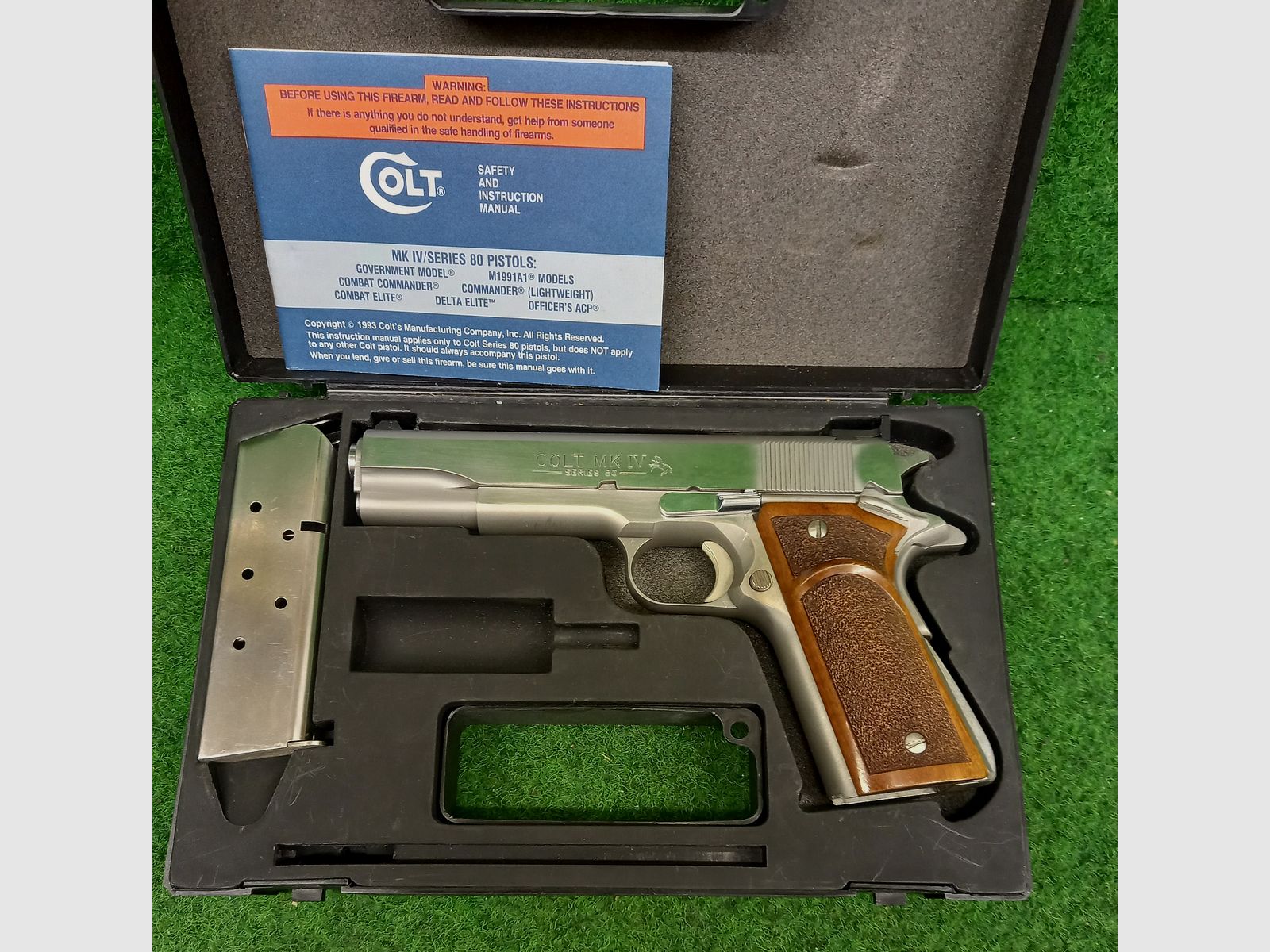 Colt Government MKIV in stainless steel, caliber .45 ACP