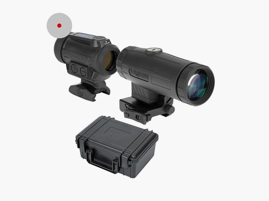 Holosun Set, Reflexvisier, Modell ARO-RD-2 mit rotem 2MOA Dot und Magnifier HM3X