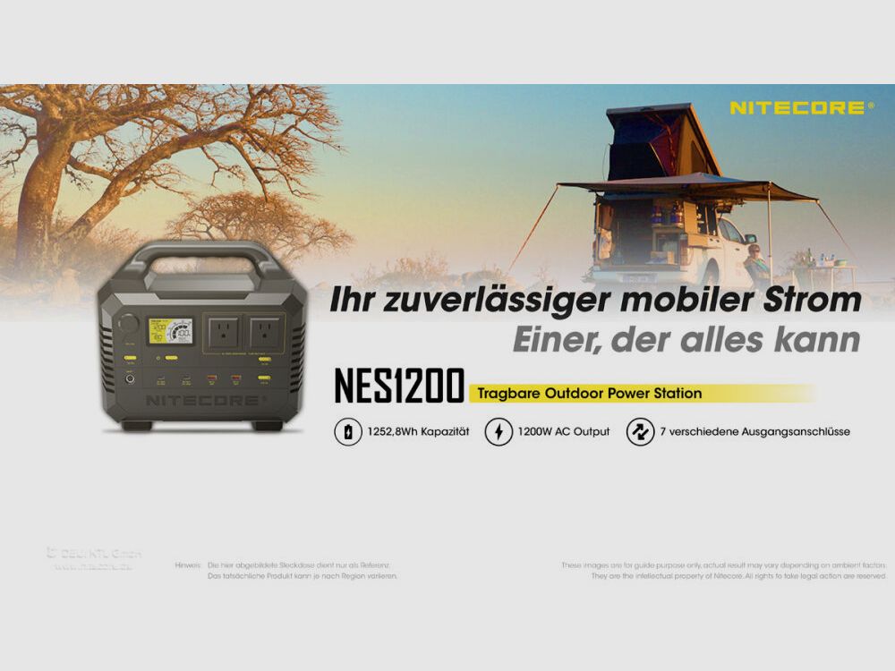 Nitecore NES1200 Power Station Hausversorgung Power Bank
