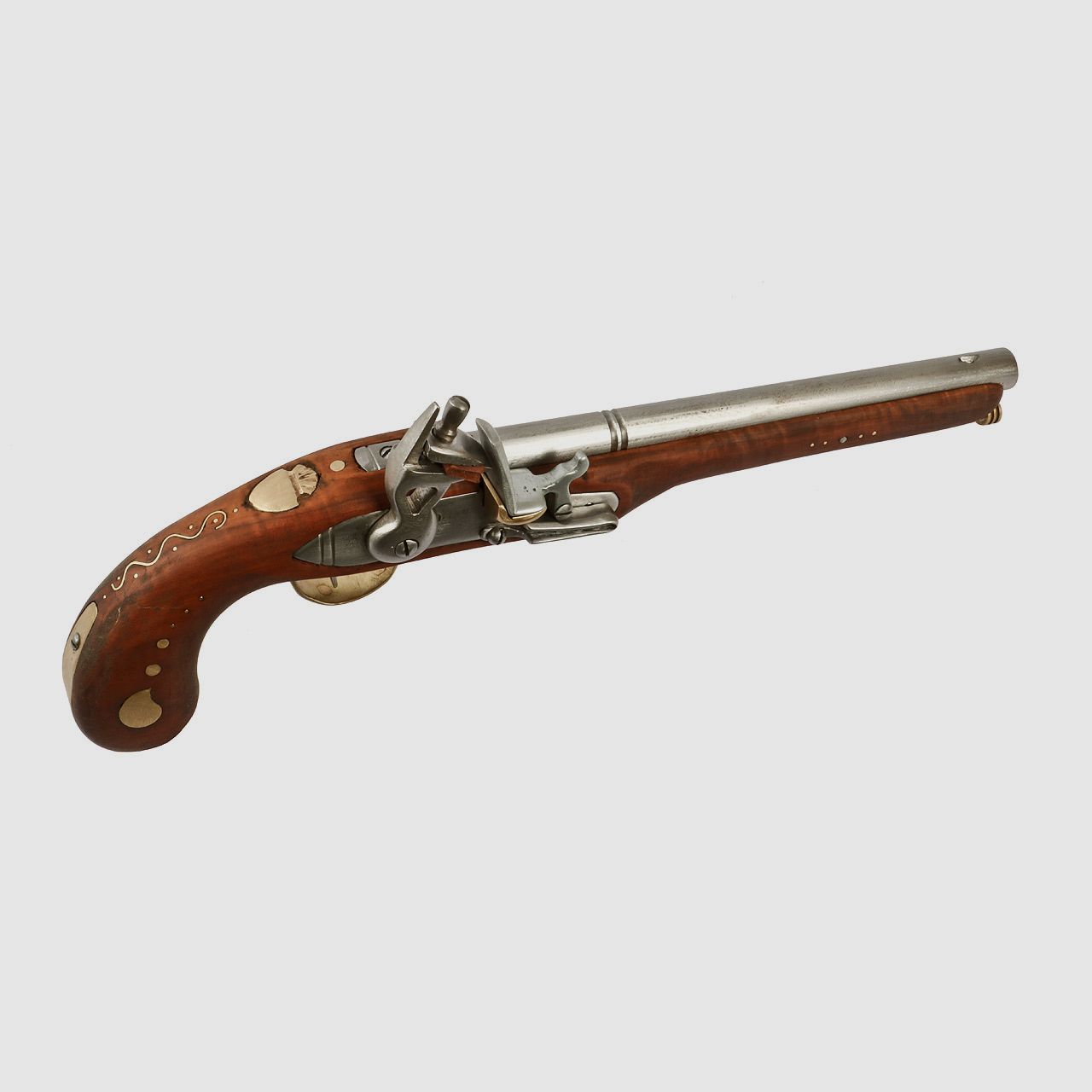 EinzelstĂĽck handgefertigte Deko Steinschloss Vorderladerpistole LĂ¤nge 46 cm