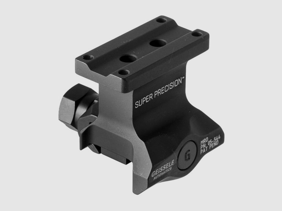 GEISSELE AUTOMATICS SUPER PRECISION HOOGTE GEISSELE AUTOMATICS HOGE OPTIEK MONTAGE 1,93″ VOOR TRIJICON MRO MAT ZWART, afbeelding 1 van 4